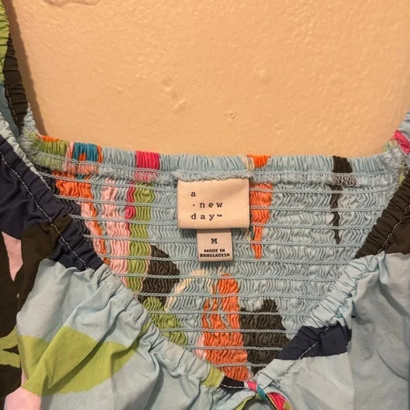 a new day Multicolor Kids Dress with Puff Sleeves - Picture 2 of 2